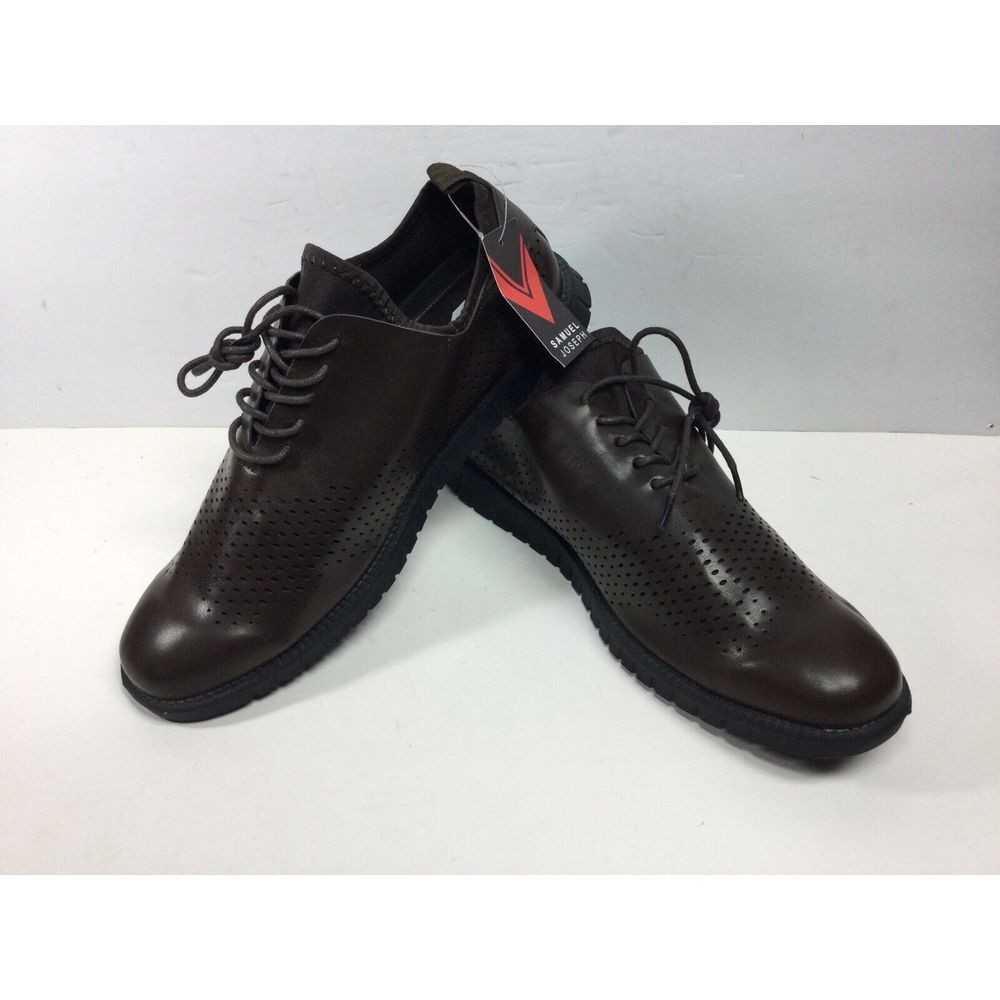 Samuel Joseph Comfort shoes Mens Size 11 Brown Faux Leather Casual